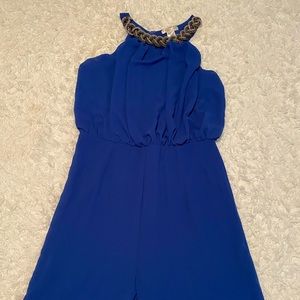 Blue and Silver pant jumpsuit